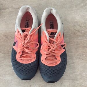 Nike Black and Pink Sneakers with Breathable Mesh